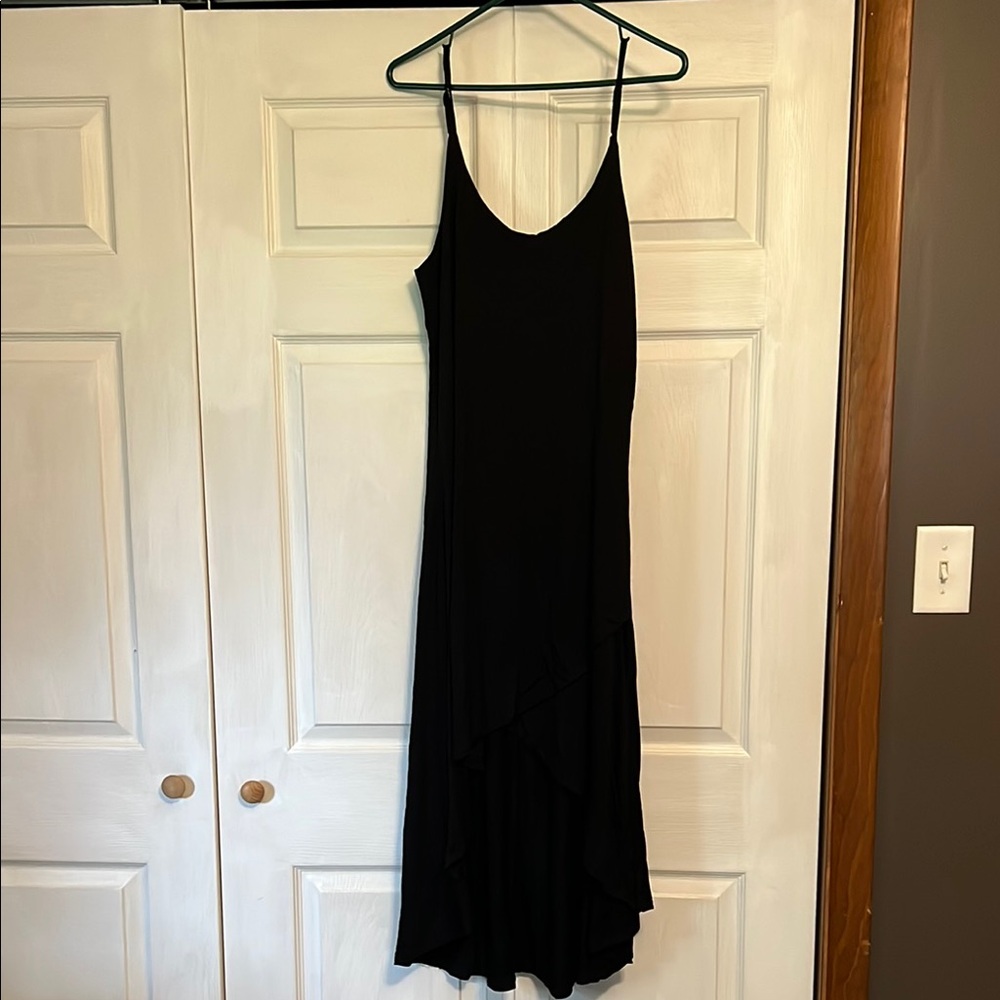 Elegant Black Spaghetti Strap Dress NWT